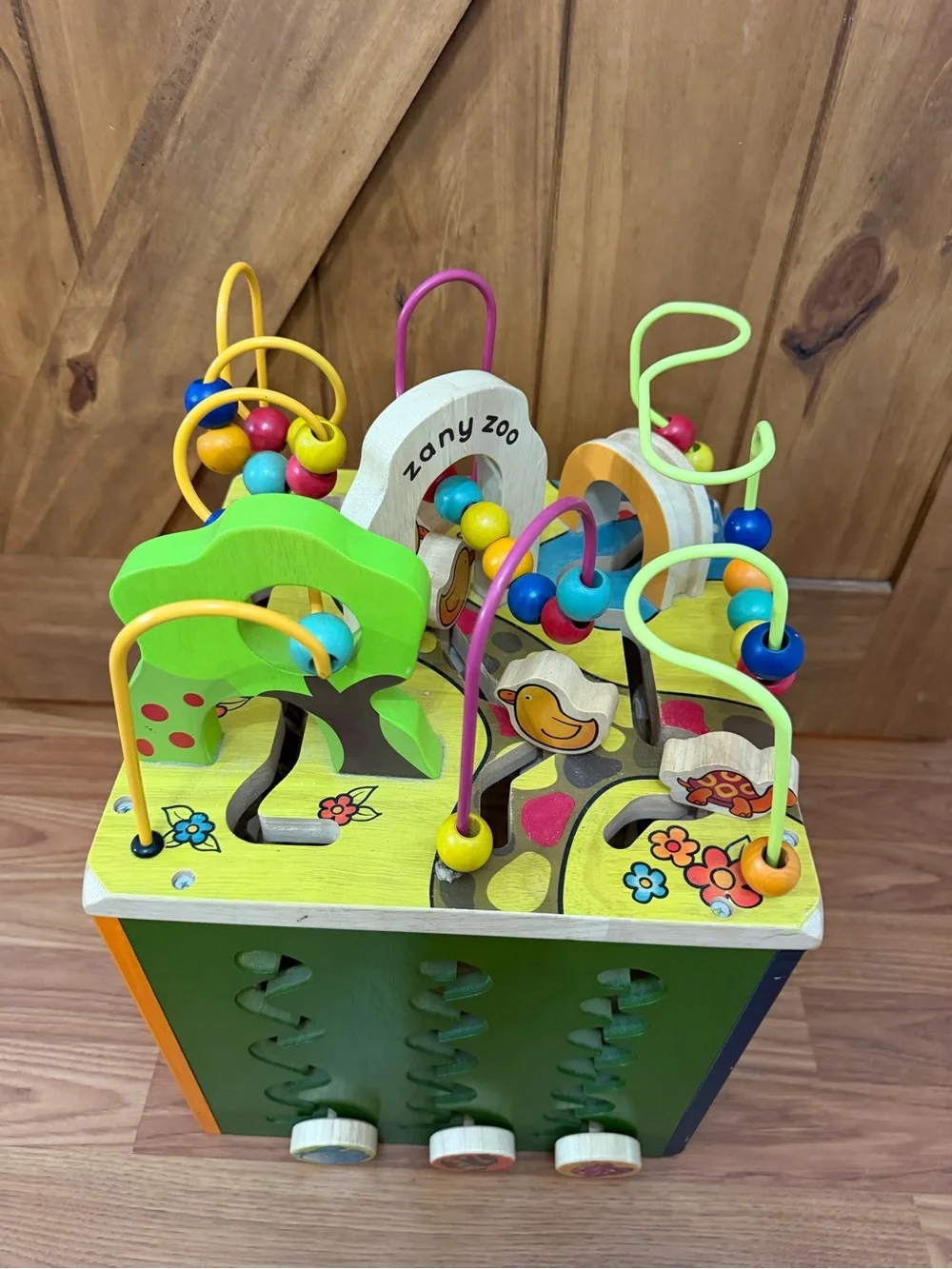 Zany Zoo Animal Activity Cube with Bead Maze Alphabet Blocks & Animals